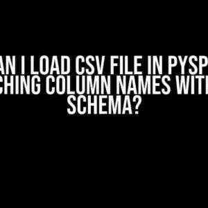 How Can I Load CSV File in PySpark by Matching Column Names with the Schema?