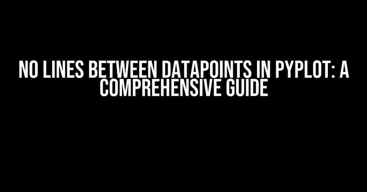 No Lines Between Datapoints in Pyplot: A Comprehensive Guide