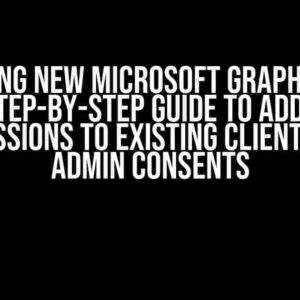 Unlocking New Microsoft Graph Scopes: A Step-by-Step Guide to Adding Permissions to Existing Clients with Admin Consents